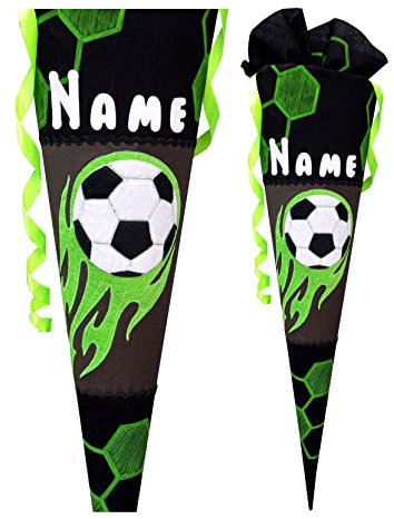 Fußball Schultüte passend zum FolltreffBär ergobag, benutzerdefinierte, Name, Genäht, Stoffzuckertüte