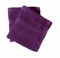 Lyra Linens - Lot de 2 ou 4 gants de toilette carrés en flanelle 100 % coton égyptien – 500 g/m², 30 cm x 30 cm, démaquillants, à séchage rapide et absorbants, serviettes de sport (aubergine, 2)