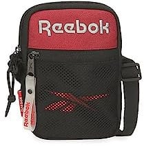 Reebok Portland Umhängetasche, klein, Schwarz, 12 x 17 x 2,5 cm, Polyester, Schwarz, Talla única, Kleine Umhängetasche