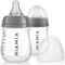 MiaMia Babyflaschen 2x 140 ml | 2er Set Flaschen mit weichem Silikon-Trinksauger | BPA-frei & Anti-Kolik | Ab 0 Monate | Spülmaschinenfest