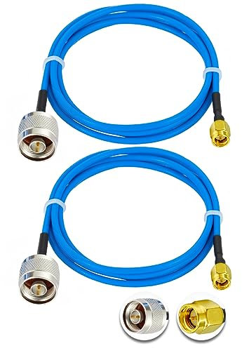 Vecys 2PCS SMA Männlich zu N Typ Männlich RF-Koaxialkabel N Typ RF-Koax Pigtail Kabel 3.3ft/1M RG405 SMA Männlich 50 Ohm Low Loss Verlängerungskabel