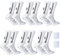 Uirheurd Fussball Socken 6 Paare, Herren 39-46, Weiße Grip Socken für Damen Herren Kinder, Fußball Basketball Laufen Radfahren Klettern