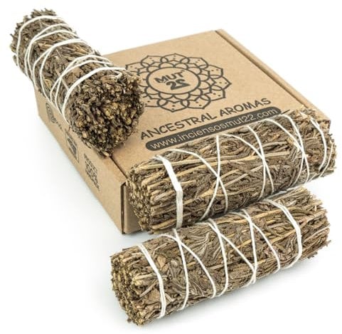 MUT22 3 Lavendel Premium Kalifornischer, 100% natürlich und reinigend, ideal für spirituelle und energetische Rituale Liés Salvia Apiana Blanc (3 Lavendel)