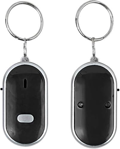 KeyFinder, Keychain Locator for Finding Lost Keys, Smart Key Finder with Anti-Lost Features, Whistle Activation, LED Sound Keychain, Alarm, and Flashing Light