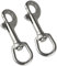 KOVNISE 2 Pcs 1 x3.94 Zoll Karabinerhaken Silber Karabinerbolzen Karabinerhaken Runde Auge Wirbelbolzen Karabinerhaken Marine Grade Edelstahl 316 Clips für Tauchen Metall Clips Hund Schleife Karabiner