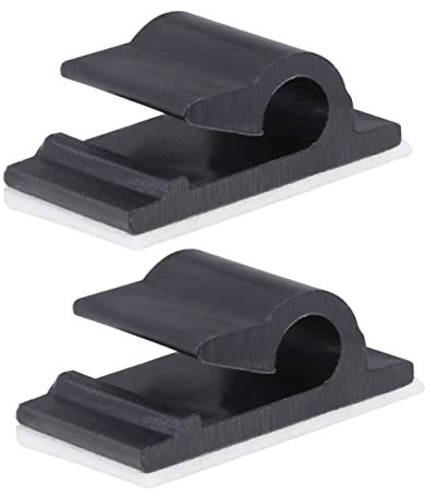 UPKOCH 50 Stück Hüftgurt Der Kamera Kabelmanagement Selbstklebende Kabelclips Elektrokabel Kabel Halter Drahthalter Schreibtisch-kabel-organizer Schwarz Doppelseitiges Klebeband Klebstoff