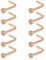 Decentraland 10 Stück Roségold-Roségold (Nasenring in L-Form), Nasenstecker aus chirurgischem Stahl/Titan für Damen-Nasenloch-Piercing-Schmuck, 20 g