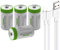 Lot de 4 batteries rechargeables USB CR123A lithium-ion 3,7 V 700 mAh - Charge rapide 1,5 H - 1200 cycles avec câble de raccordement de type C - Sortie constante