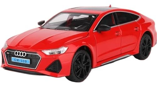 Druckgussfahrzeuge Motorfahrzeuge 1:24 for Audi RS7 Druckguss Legierung Auto Modell Reibung Power Metall Modell Auto Erwachsene Geschenk Sammlung Display Fertiges Modellauto(Size:Red)