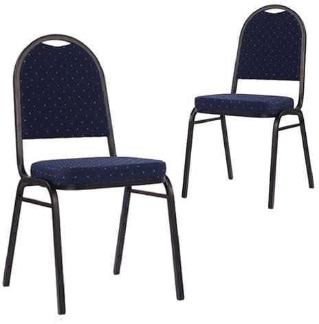 pemora 2er Set Stapelstuhl Bankettstuhl Konferenzstuhl Seminarstuhl Wartezimmerstuhl Metallstuhl blau BANKETT 150