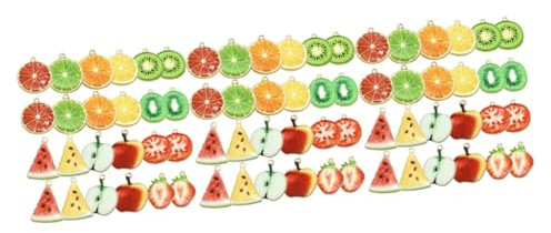 Operitacx 135pcs Aesthetic Fruit Slices Charms Pendant Charms Jewelry Decorative for Diy