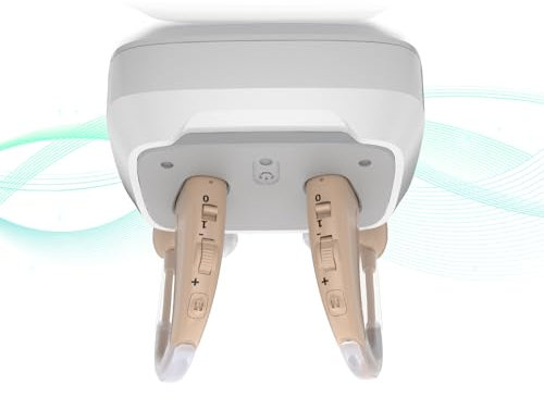 Delmicure Dispositivo de Sonido Inalámbrico con Cancelación Inteligente de Ruido, 4 modos y volumen ajustable (Pair, marrón claro)