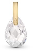 Amberta 9 Karat Echt Gold Anhänger Damen ohne Kette | Gold Anhänger Zirkonia | Solitär Anhänger Gold | Goldanhänger mit Stein: Tropfenanhänger Gold