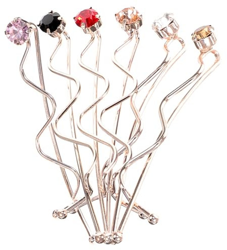 Healeved Lot De 6 Barrettes À Strass Pour Femme Pinces À Cheveux Décoratives Pinces Latérales Bijoux Pour Cheveux Ensemble Daccessoires Élégants
