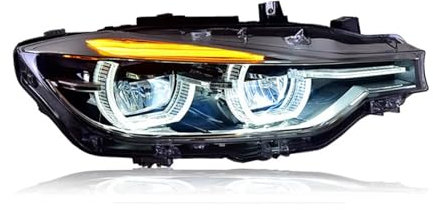 2PCS Auto Styling Kopf Lampe Kompatibel for BMW 3 Serie Voll LED Scheinwerfer 2012-2019 F30 F31 Scheinwerfer LED DRL Mit Dynamischen Blinker(Xenon)