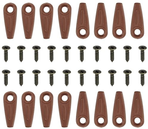 QUARKZMAN Set di 100pz Clip Girevole per Supporto Cornice con 100pz Viti, Chiusure a Pulsante di Rotazione Chiodi Hardware per Cornici Foto Disegno Quadri Appesi Artigianali, Marrone