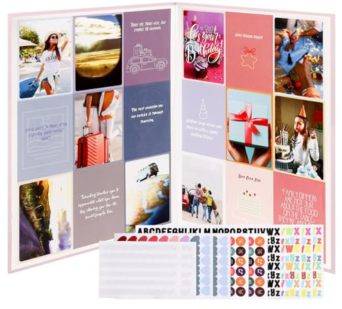 Betinyar Vision Board Kit Vision Board Buch Komplettes Collage Kit Scrapbook Materialien Vision Board Zubehör mit 288 Karten