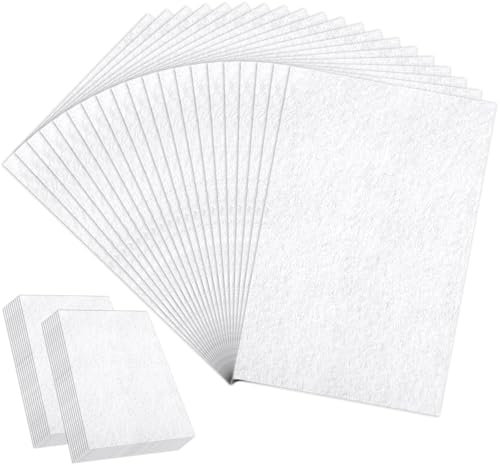 20 Stück 18 X 28.5 Cm Filzstoff Zum Basteln Weiße Bastelfilz 1mm Steife Handwerks Hobby Platten Dicke Filzwolle Gewebe Blätter Filz Zum Nähen Für Heimwerker Kunst Und Näh Projekte Bastel Bedarf