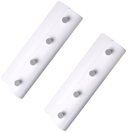 AKOOSY 2 Stück Hakenleiste storage shelves abstellregal kleiderstange schrank wanddeckoration klamotten schrank aufbewahrungs regal hängender Haken Lager Rack Wandaufhänger Weiß