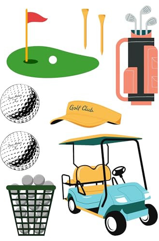 Edible print A4 Golf theme Cake topper set cake decorations wafer/icing paper UNCUT - Birthday/Retirement (wafer card)