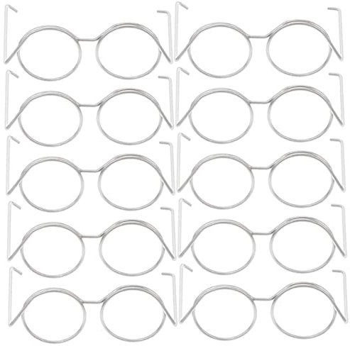 Warmhm 20stücke Teiliges Mini Brillen Für Puppen Robuste Metallische Brillenfassung Ohne Gläser Für Puppenkleidung Und Fotorequisiten Einfaches An Ausziehen Modisches Zubehör Für DIY-kost