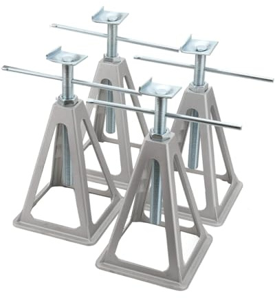 ECUTEE 4pcs Caravan Support Stand Axle Stands Car Jack Stands, Height Adjustable Trestle Aluminium Alloy Trestles Motorhome Accessories for RV Camper or Travel Trailer, Load Capacity 900KG per Piece