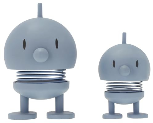 Hoptimist Bumble Set Limited Edition, Bobble Figure & Lucky Charm, Scandinavian Decorative Figures for Living Room & Office, Funny Small Gifts, X-Small/Small, Sky