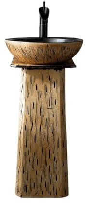 Lavandino a colonna da bagno in stile retrò, elegante, design classico, per la casa