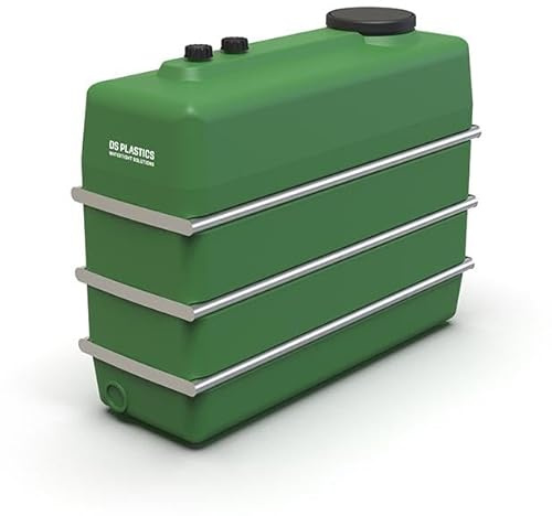Récupérateur réservoir de Stockage d'eau de Pluie 2000L avec Bandes en Acier, Vert, Rectangulaire, Résistant UV et Gel