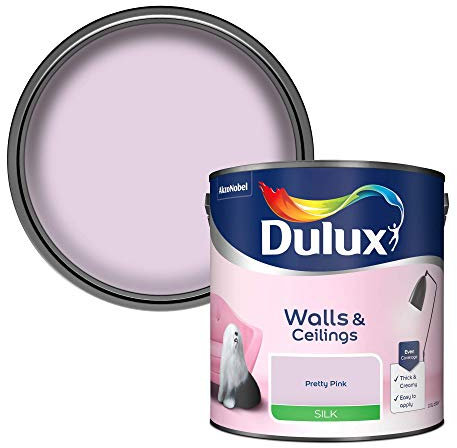 Dulux Vernice a emulsione seta per pareti e soffitti – Pretty Pink 2,5 litri