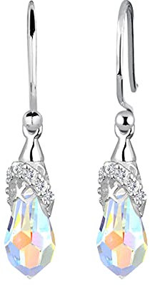 Elli Ohrringe Damen Tropfen mit Kristalle in 925 Sterling Silber