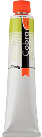 Cobra Study Aquarell mischbare Ölfarbe - Gelbgrün 617-200 ml Tube - halbdeckend - hohe Lichtbeständigkeit - gratis Lösungsmittel