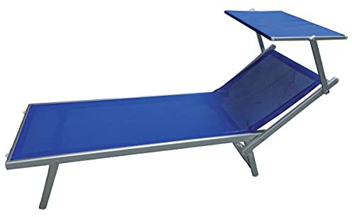 Rimini Strandliege/Sonnenliege aus Aluminium, Blau