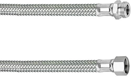 Cornat Flexibler Verbindungsschlauch (500 mm Länge - 3/8 Zoll IG, 1/2 Zoll AG - Hochwertige Edelstahl-Umflechtung / Anschlussschlauch für Wasserhahn / Armaturenschlauch / Flexschlauch) T3173115270