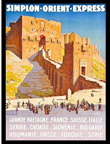 Wee Blue Coo Travel Tourism Transport Simplon Orient Express Castle France Art Print Poster Wall Decor Kunstdruck Poster Wand-Dekor-12X16 Zoll