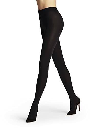 FALKE Seidenglatt 80 DEN W Ti opaques épais fantaisie 1 paire, Collants Femme, Noir Black 3009, XL