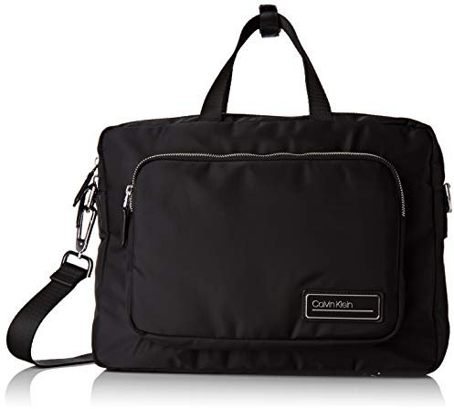 Calvin Klein Primary 1 Gusset Laptop Bag, Sacs pour ordinateur portable homme, Noir (Black), 7x28x38 cm (B x H T)