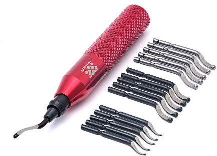 AFA Tooling - Deburring Tool Kit with 16 HSS Blades (5 BS1010, 5 BK3010, 5BS1018) For Multi Use Application | Edge Burr Removal for Copper Pipes, 3D Printing Plastics, Resin Art, and Metal Work