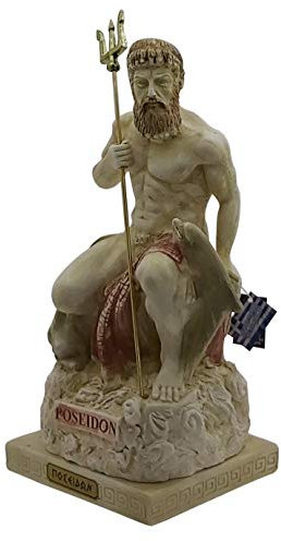 Poseidon Neptun griechisch-römischer Gott Mythologie Statue Skulptur Steinguss