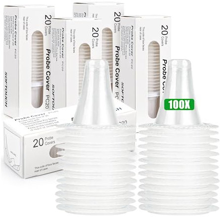 100 Pezzi Tappi Ricariche per Termometro Auricolare Braun, Ricambi Filtri