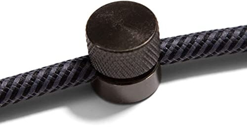 Sarè - Fijación a la Pared, pasacables de Metal para Cable Textil - Negro Perla