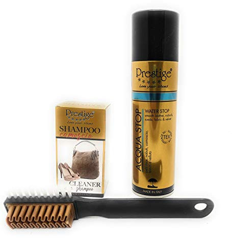 MG Lavorazione Artigianale Juego de limpieza de ante champú + impermeabilizante spray + cepillo