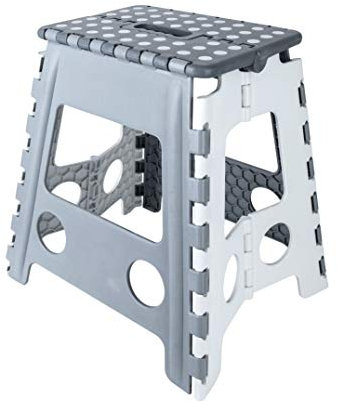 ADGO Klapphocker Tritthocker Klappbar Stabil Klappbarer Hocker Tragbarer Hocker Küche Angeln Innen Draussen Einfache Lagerung Garten Reise, 39x22x39 cm