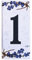 Grenadine Boutique chiffres de porte en céramique décoration lavande dimensions 11 x 5,5 cm Bagno (chiffre 1)