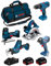 BOSCH Kit 18V BK502BAG (Sierra Sable GSA 18V-LI C+Sierra Calar GST 18V-LI S+Sierra Circular GKS 18V-LI+Taladro Percutor GSB 18V-21+Atornillador Impacto GDR 18V-160+ 2 Baterías 5,0Ah+ Cargador+ Bolsa)