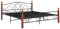 vidaXL Bettgestell Bett Metallbett Doppelbett Bettrahmen Ehebett Lattenrost Schlafzimmerbett Schlafzimmermöbel Schwarz Metall 200x200cm