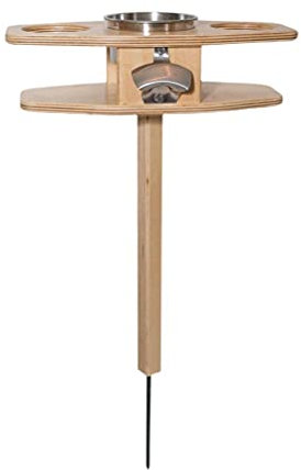 Ayaaa Tragbarer Weintisch - Holz Picknick-Tisch im Freien - Terrassentisch - 20cm x 10cm x 40cm - Holzfarbe