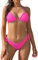 SHEKINI Costume da Bagno Donna Due Pezzi Chic Regolabile Ties-up Triangolo Bikini Top Costumi Donna Due Pezzi Vita Bassa Bikini Fondo da Spiaggia