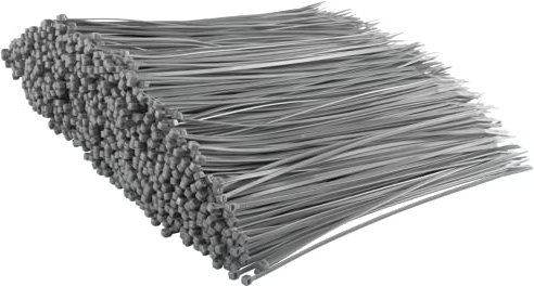 Gocableties Silver Cable Ties, 300mm x 3.6mm, Bulk Pack of 1000, 12” Premium Nylon Zip Ties, Multi-Purpose Plastic Tie Wraps, Secure Self-Locking Mechanism, for Home, Garden, Office and DIY