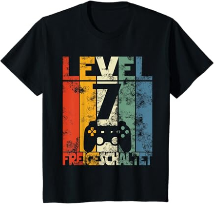 Level 7 Geburtstag Junge Jungen Lustig 7er Geburtstag T-Shirt